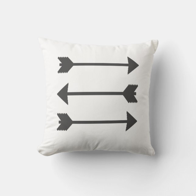 Minimalismo Elegante Almohada de Flechas Blancas N (Anverso)