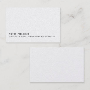 Minimalismo en tarjeta de visita en blanco y negro