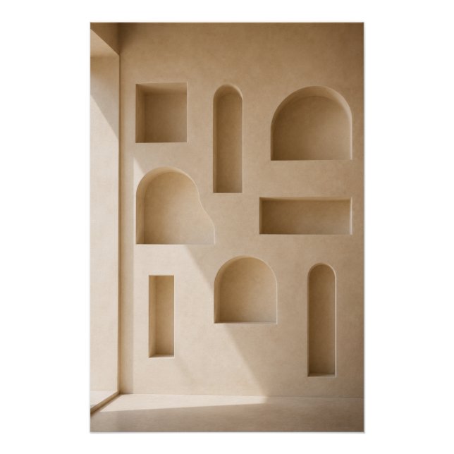Minimalist Architectural Niches Wall Art Poster (Anverso)