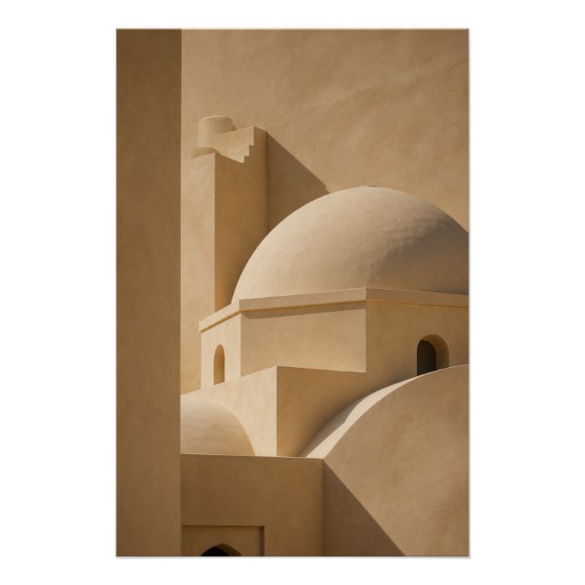 Minimalist Domed Architecture Wall Art Poster (Anverso)