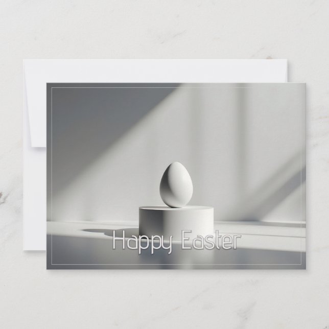Minimalist Easter Egg on Modern Pedestal (Anverso)
