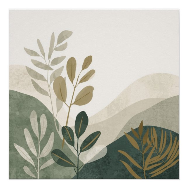 Minimalist Eco Nature Wall Art Poster Print (Anverso)