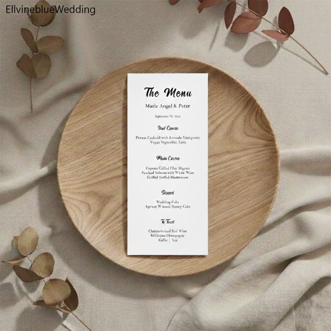 Minimalist Elegant Typography Wedding Menu (Subido por el creador)