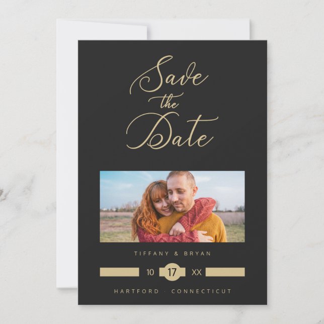 Minimalist Fancy Photo Golden Effect Typography (Anverso)