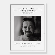 Minimalist Funeral Welcome Sign