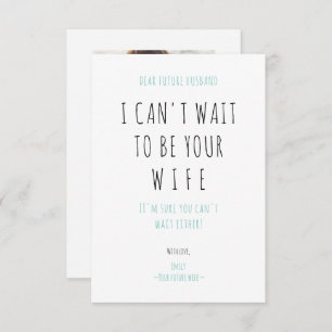 Minimalist Funny Handwriting Future Husband Wife