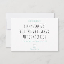 Minimalist Funny Handwriting Mother-in-law Quote