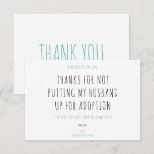 Minimalist Funny Handwriting Mother-in-law Quote