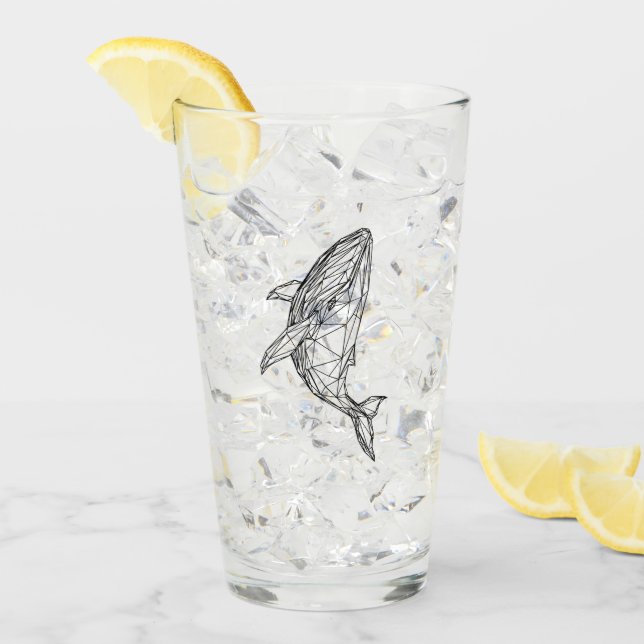 Minimalist Geometric Whale Mug (Anverso (hielo))