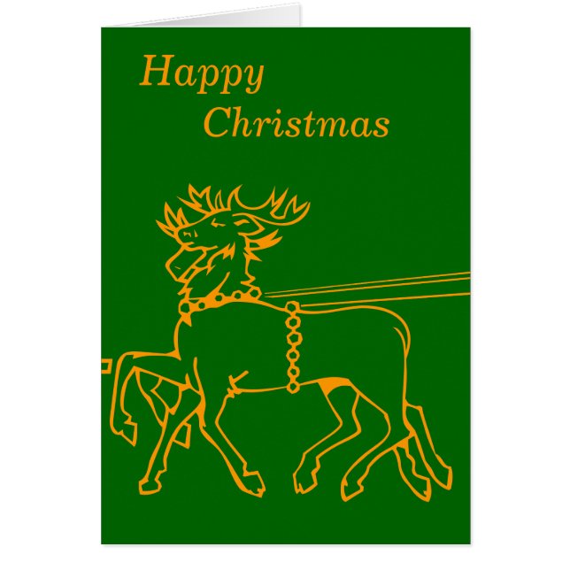 minimalist gold reindeer design for christmas (Frente)