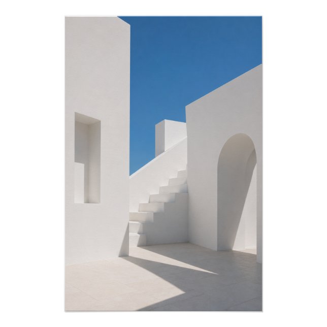 Minimalist Greek Architecture Wall Art Poster (Anverso)