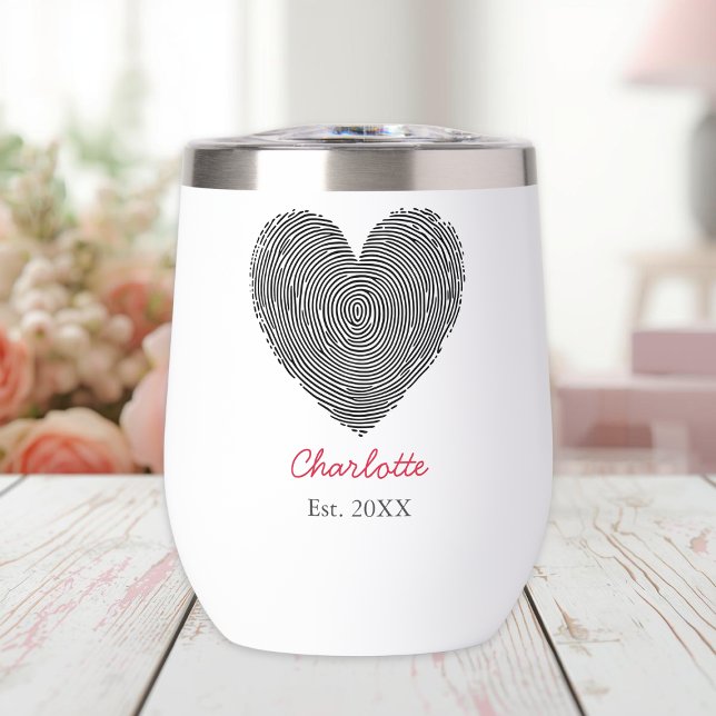 Minimalist Heart Fingerprint Personalized Name  (Subido por el creador)