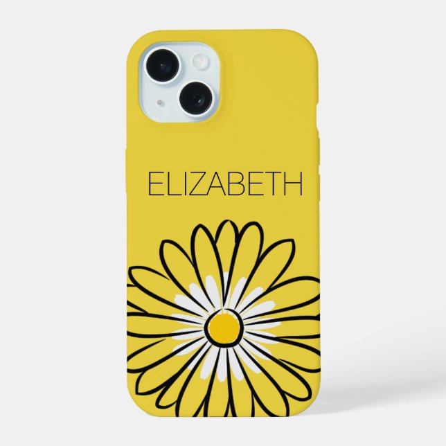 Minimalist Modern Elegant Daisy flower and text (Reverso )