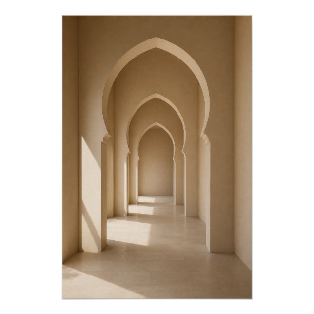 Minimalist Moroccan Architecture Poster Print (Anverso)