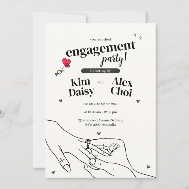 Minimalist Proposal Elegant Invite | Engagement (Anverso)