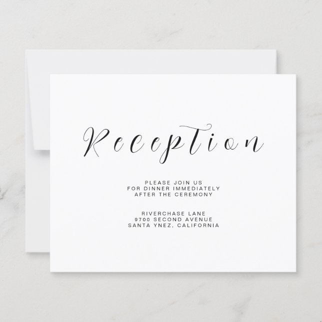 Minimalist Reception Information Insert Flyer (Anverso)