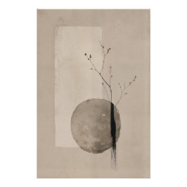 Minimalist Wabi Sabi Poster – Neutral Zen Wall Art