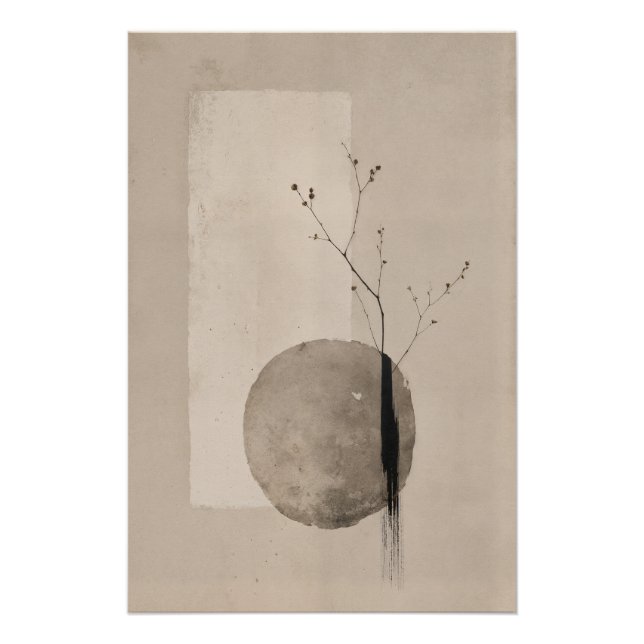 Minimalist Wabi Sabi Poster – Neutral Zen Wall Art (Anverso)