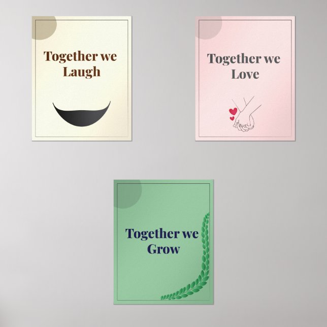 Minimalist Wall Art set of 3 (Anverso)