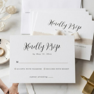  Minimalist Wedding RSVP Response Card