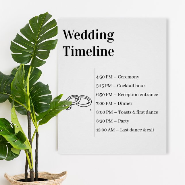 Minimalist Wedding Timeline poster (Subido por el creador)