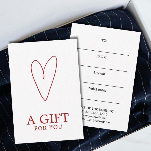 Minimalist White Red Heart Playful Warm  (Subido por el creador)