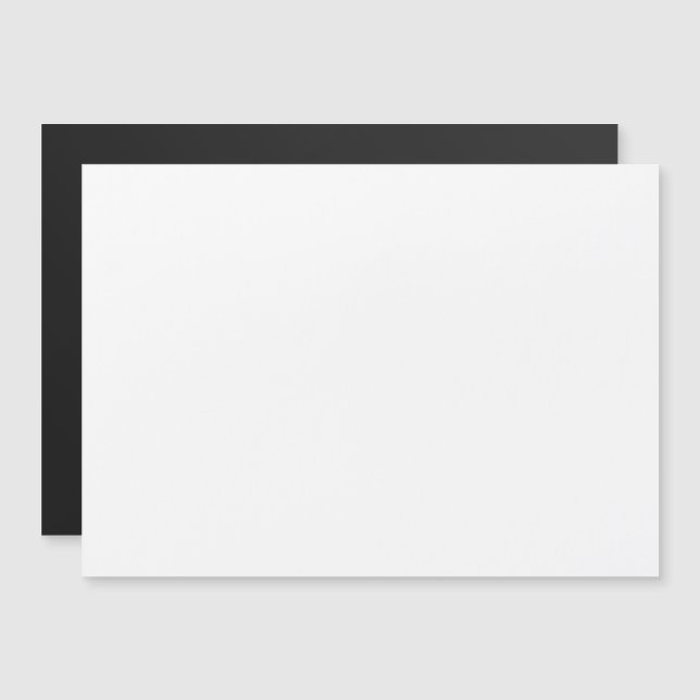 Minimalist white solid plain blank magnetic card (Anverso/Reverso)