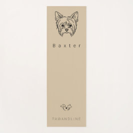 Minimalist Yorkie Yoga Mat | Custom Pet Name