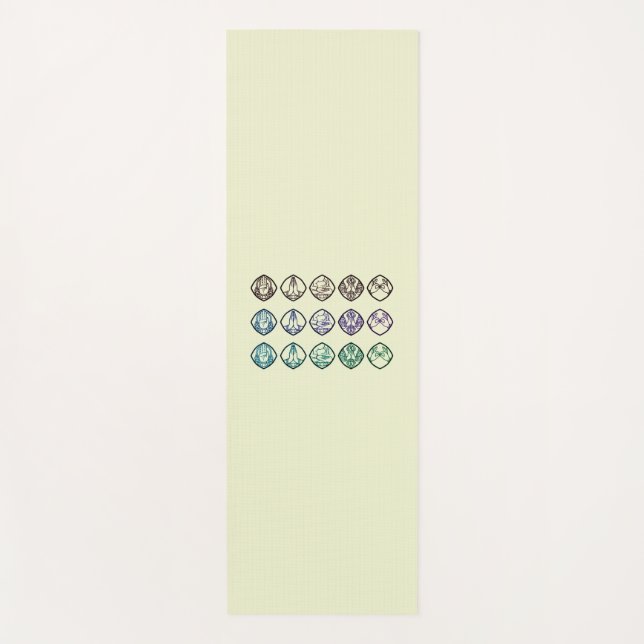 Minimalist Zen Buddhist Mudras Yoga mat (Anverso)