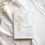 Minimalista 60.ª Invitación a la fiesta de cumplea<br><div class="desc">Esta minimalista tipografía, la invitación a la fiesta de cumpleaños número 60, es perfecta para una fiesta de cumpleaños moderna. El diseño es sencillo y presenta una tipografía minimalista clásica en blanco y negro con un toque moderno. Personalizable en cualquier color. Mantenga el diseño minimalista y elegante, tal como está,...</div>