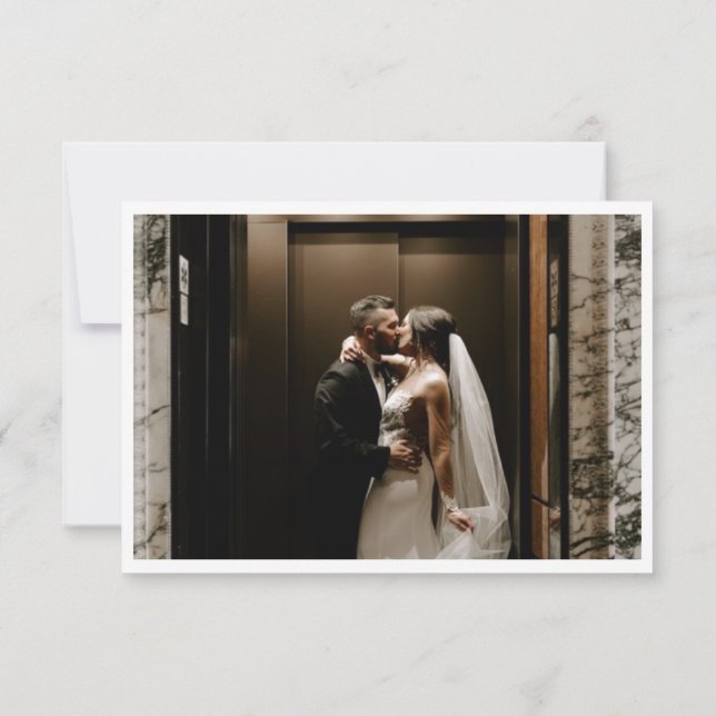 Minimalista agradecimiento de foto con letra elega (Reverso)