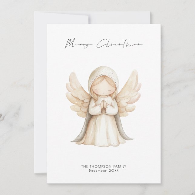 Minimalista Angel Script Feliz Navidad (Anverso)
