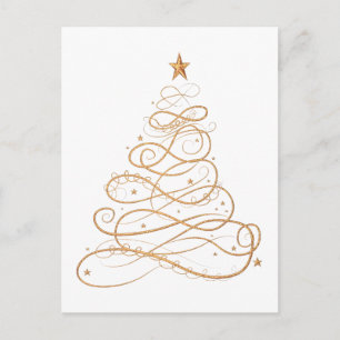 Minimalista árbol de navidad de filigrí metálico d