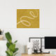 Minimalista arte abstracto moderno en oro amarillo (Home Office)