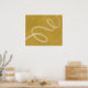 Minimalista arte abstracto moderno en oro amarillo (Kitchen)