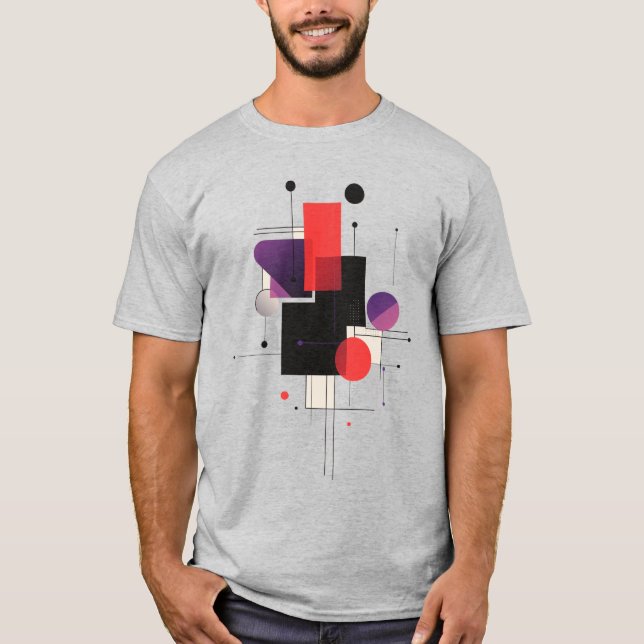 Minimalista Arte Moderno Resumen Camiseta Geométri (Anverso)