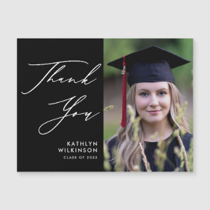 Minimalista Black Elegant Script GRAD Gracias