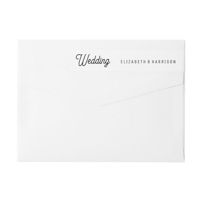 Minimalista - Blanco y negro - Boda (Reverso)