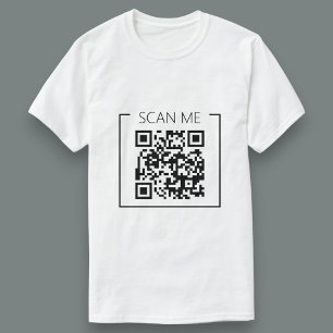 Minimalista Camiseta de Negocios Escanearme Código