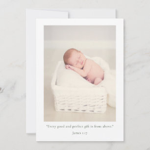 Minimalista con invitación a bautismo católico