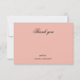 Minimalista de Color Sólido Tarjeta de Agradecimie