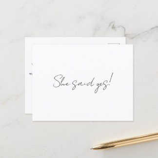 Minimalista Dijo Sí Invitación De Compromiso
