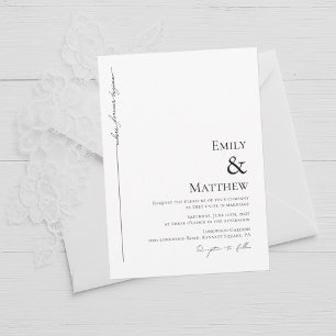 Minimalista donde siempre comienza la invitación a