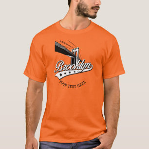 Minimalista elegante camiseta Naranja de Brooklyn 