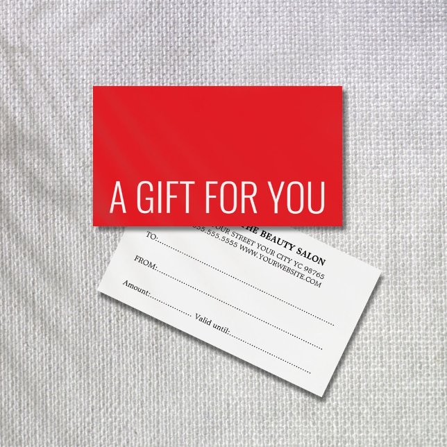 Minimalista elegante rojo blanco negrita (Subido por el creador)