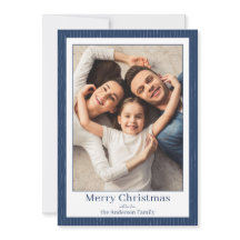Minimalista Elegante Tarjeta de Navidad con Foto e