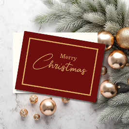 Minimalista Feliz Navidad Red & Gold