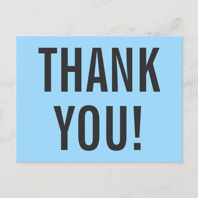 Minimalista "¡GRACIAS!" Postal (Anverso)