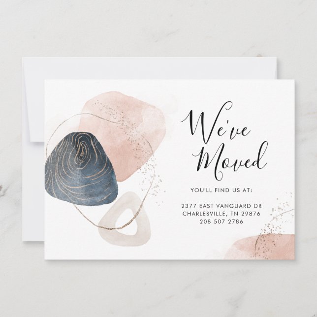 Minimalista Hemos movido la Invitación de movimien (Anverso)