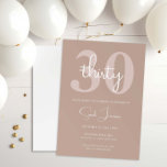 Minimalista invitación a la fiesta de cumpleaños 3<br><div class="desc">Esta minimalista tipografía, invitación a la fiesta de cumpleaños número 30, es perfecta para una fiesta de cumpleaños moderna. El diseño es sencillo y cuenta con una tipografía clásica de estilo moderno. Personalizable en cualquier color. Mantenga el diseño minimalista y elegante, tal como está, o lo personalice añadiendo sus propios...</div>